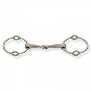 Stainless Steel Four-Ring Gag Snaffle Bit