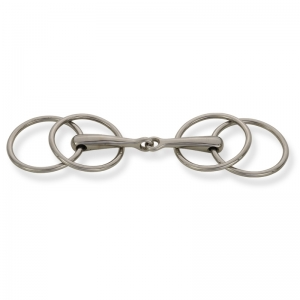 Stainless Steel Double Ring Snaffle Bit