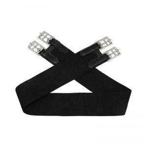 Black Elastic Girth with Buckle Ends