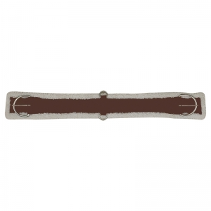Brown Western Cinch Girth with Fleece Edges