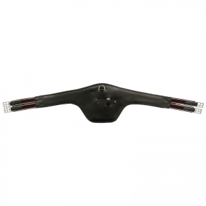 Black Leather Anatomic Girth with Belly Guard