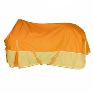 Orange Turnout Rug with Belly Wrap