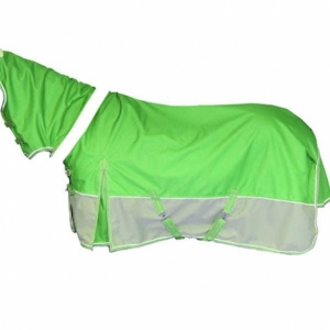 Green Turnout Rug with Neck Cover
