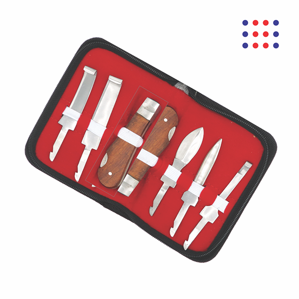 Hoof Knife Set with Red Case