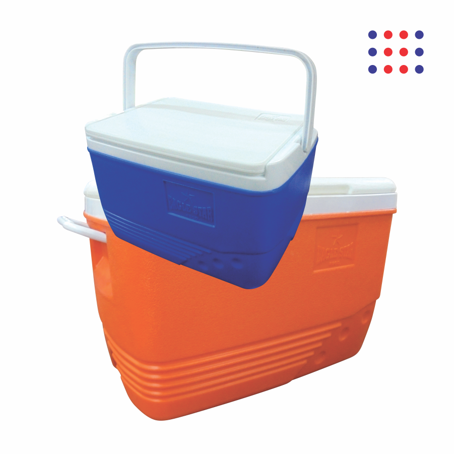 Insulated Cooler Boxes (Orange and Blue)