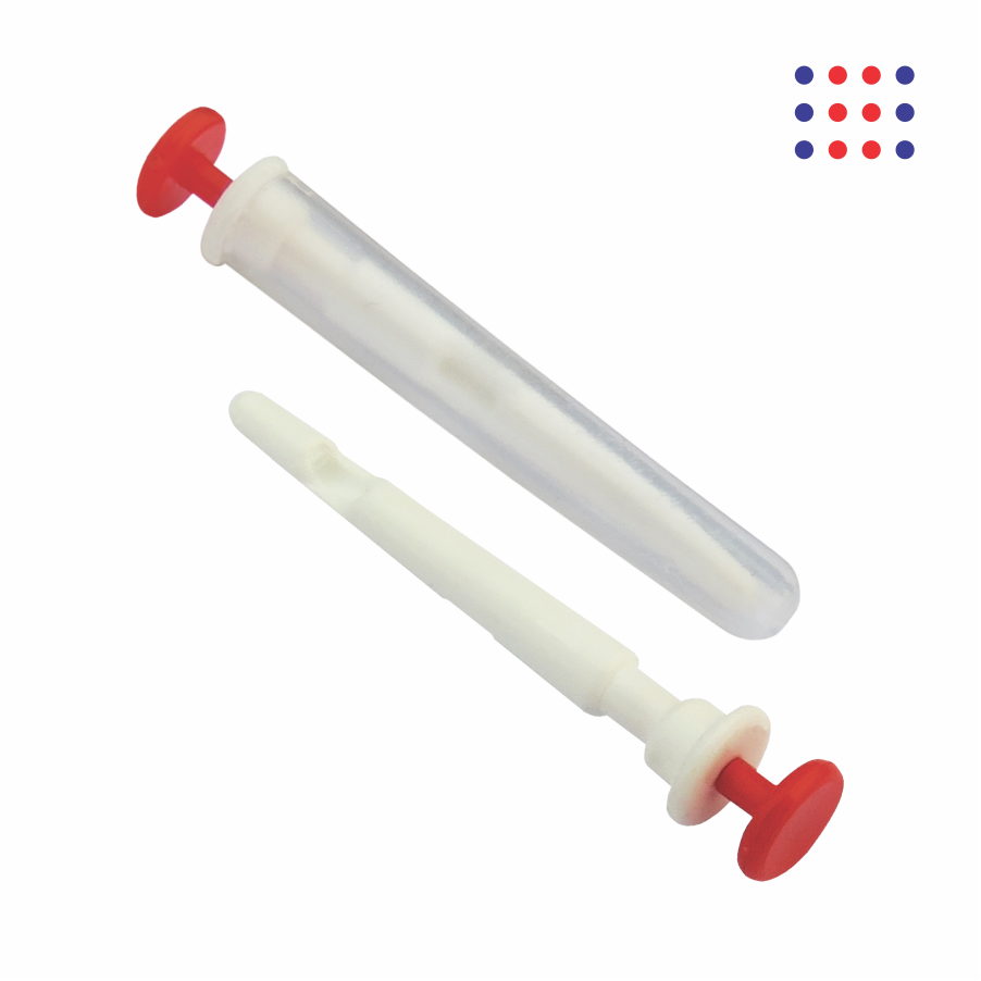 Intramammary Infusion Syringe with Red Plunger